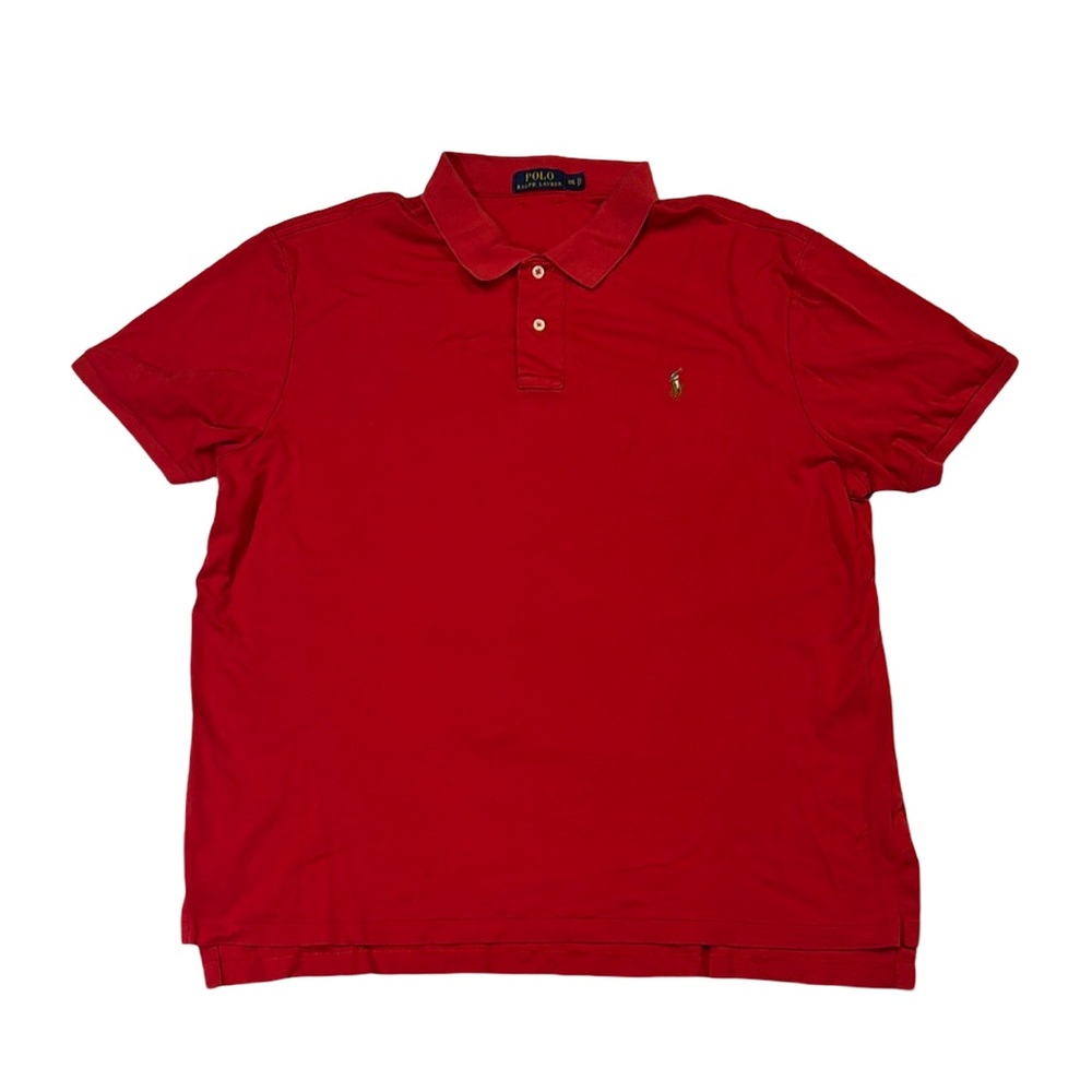 Polo by Ralph Lauren mens 2XL XXL red soft cotton polo shirt EUC